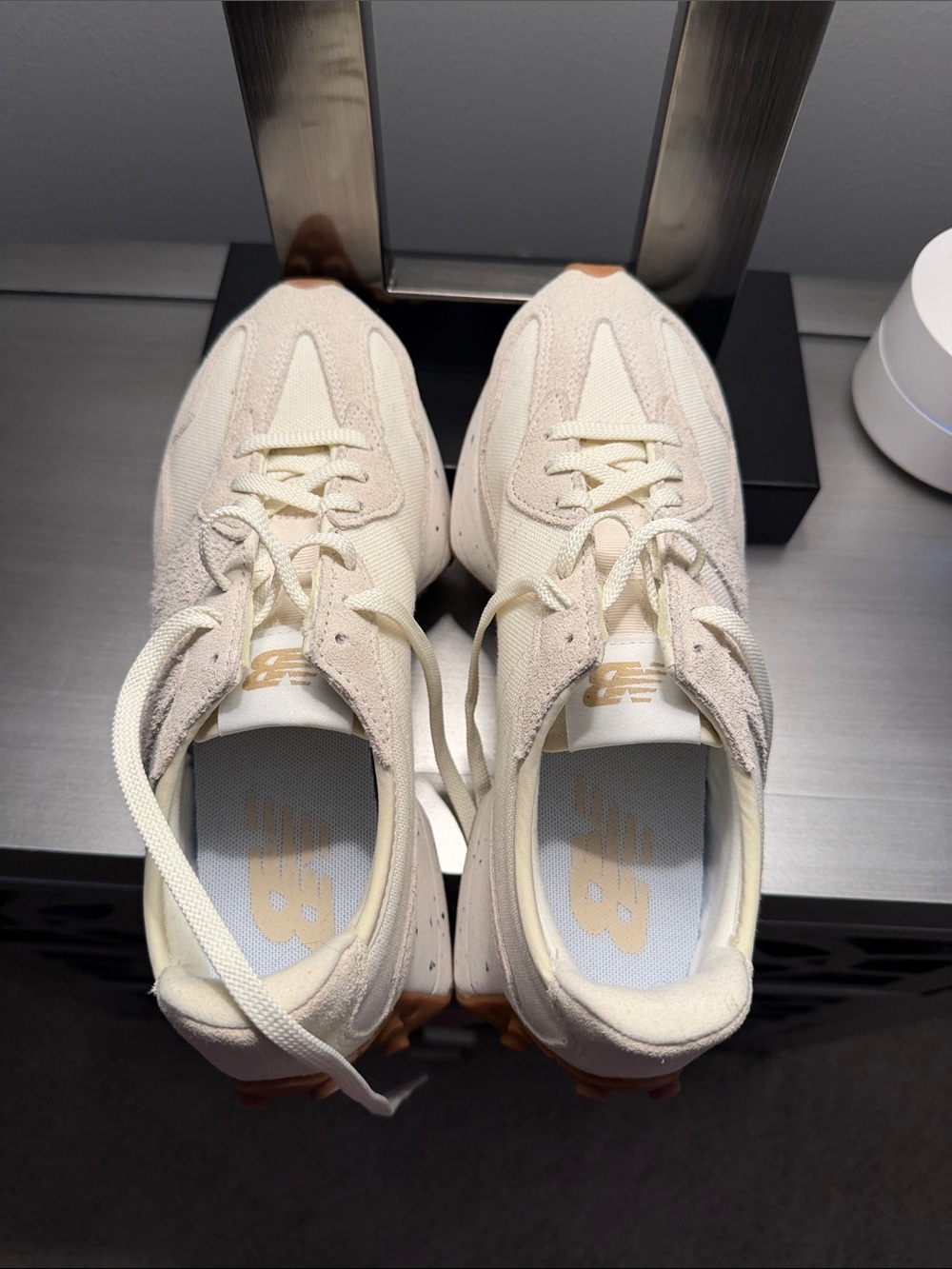 New Balance Women’s Cream and Tan Sneakers